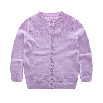 

Knitted Baby Girls Sweater Cotton Kids Cardigan For Girls Long Sleeve O-Neck Girls Sweater Spring Princess Baby Girls Clothing