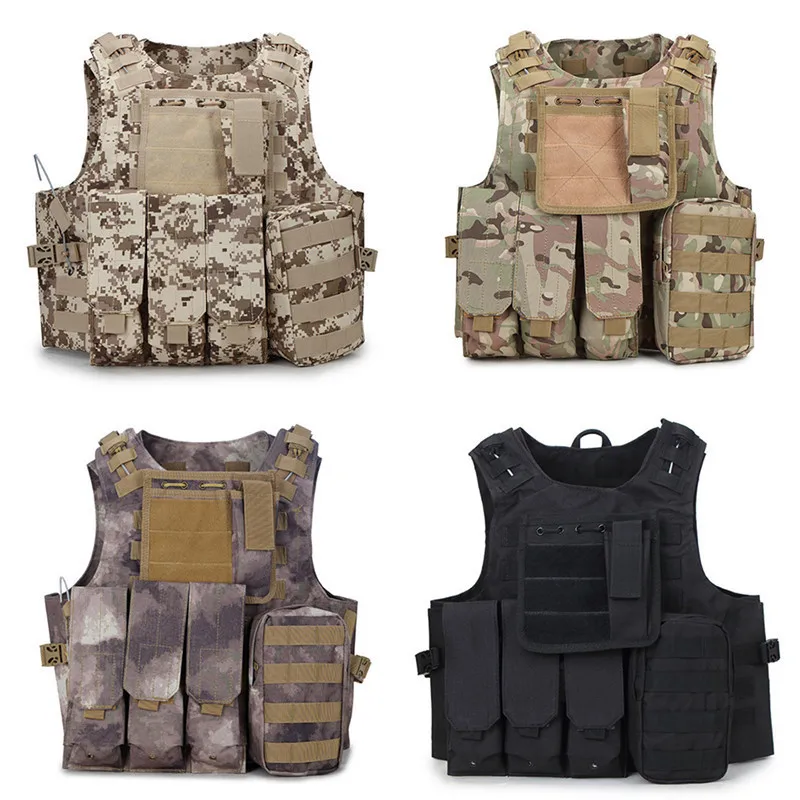 

Camouflage Airsoft Tactical Hunting Vest Molle Men Waistcoat Combat Assault Plate Carrier Hunting Jungle Vest