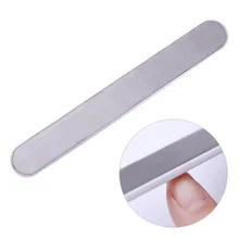 1 шт. двухсторонняя пилка для ногтей из нержавеющей стали полировка шлифовка педикюр Полировка маникюра полировка пилка для ногтей инструмент