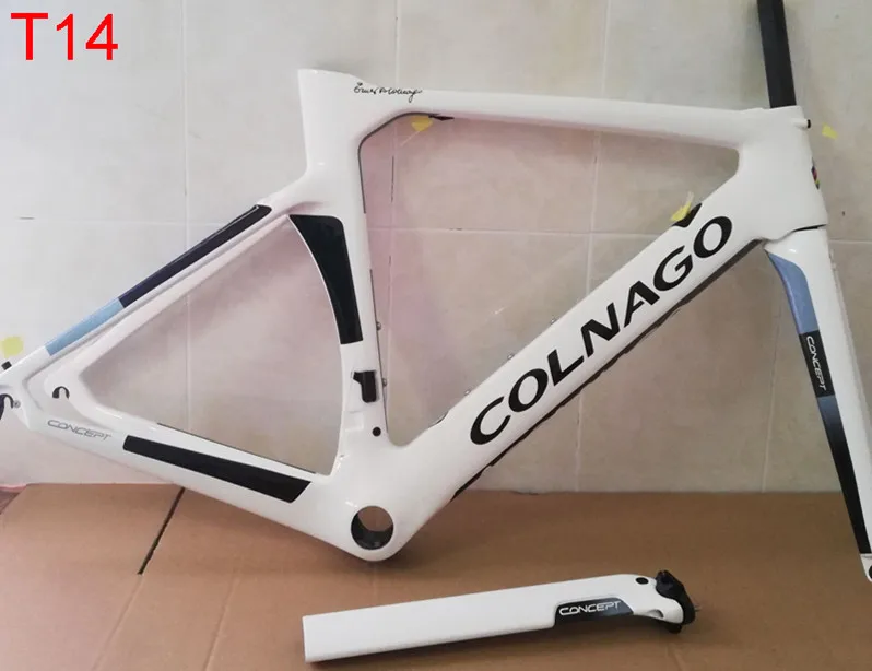 Colnago Рамочная рама T1100 UD карбоновая велосипедная Рама полная углеродистая рама для дорожного велосипеда набор подходит для Di2 и механической передачи - Цвет: T14 color