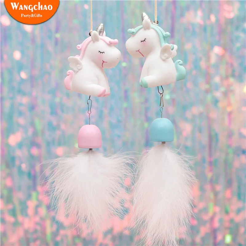 

30cm Kawaii Unicorn Campanula Home Windows Room DIY Decoration Unicorn Hanging Party Favors Christmas Gift Child Pink&Blue