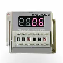 DH48S-S 12 V relè di tempo 220VAC 24VDC ciclo di ripetizione SPDT con presa DH48S di ritardo serie timer con base