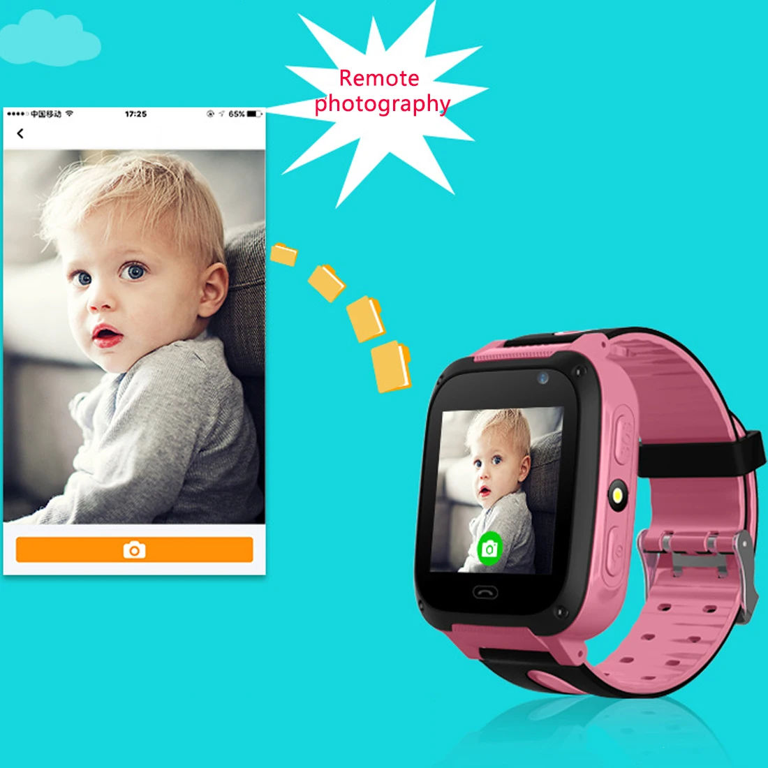  Kind Wasserdichte GPS Multifunktions Smart Uhr mit Kamera Taschenlampe SOS Anruf Location Touch Scr