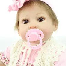 55 см 22 дюйма розовые силиконовые реборн Детские Куклы Игрушки для девочек, реалистичные реборн Младенцы играть дома игрушки подарок на день рождения девочки brinquedos
