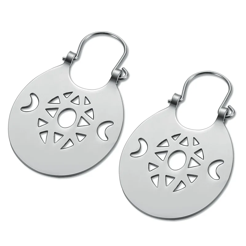 

Top Fashion Stainless Steel Gold/Silver Color Drop Earrings For Women Vintage Style Charm Lady Ear Jewelry Wholesale (A658-659)