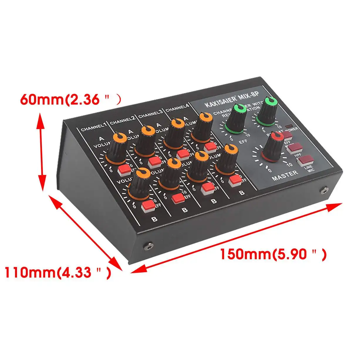 100~ 220V Профессиональный Портативный мини-миксер 8-канальный сетевой видеорегистратор Live Studio аудио КТВ караоке микшер 48В микшерный пульт для Семья KTV