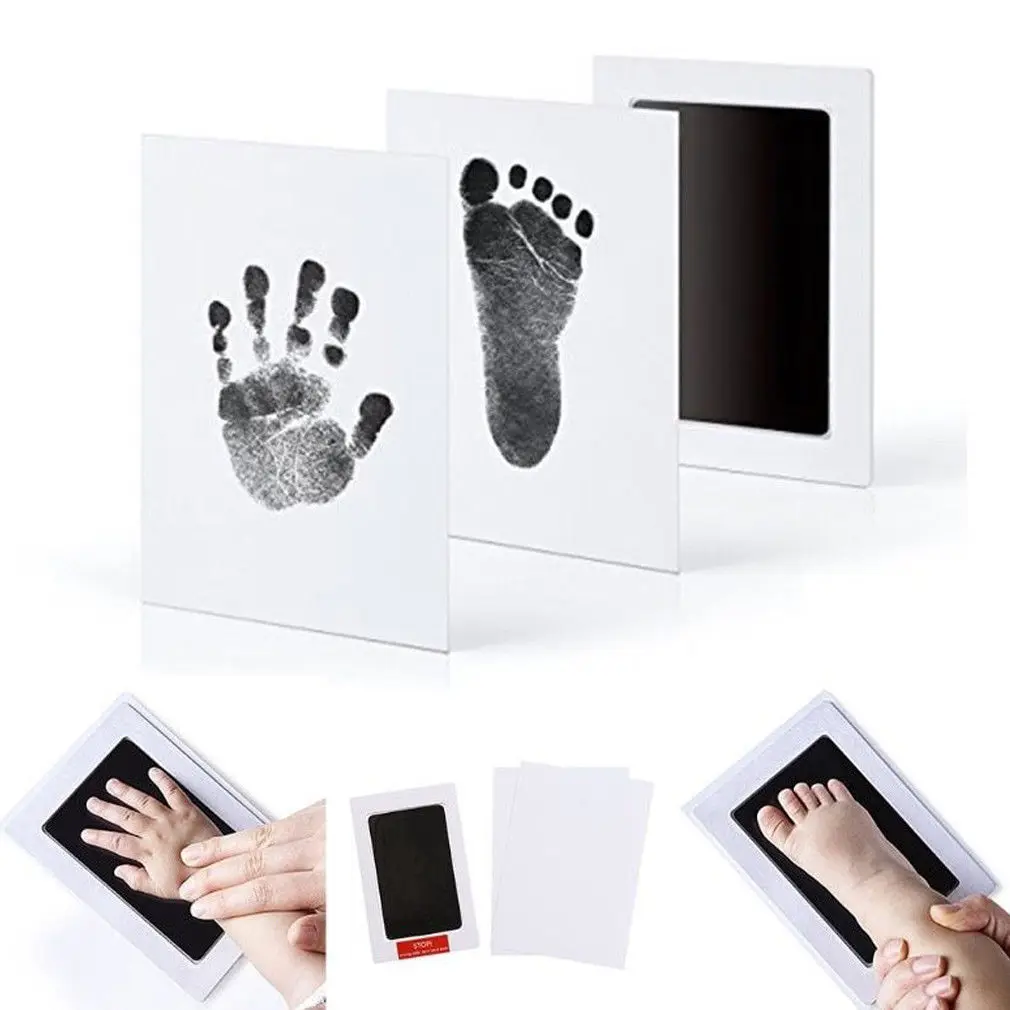 Baby Handprint Footprint Mold Pad Non-Toxic Inkless Safe Easy To Clean Newborn Photo Hand Foot Print Pad Wonderful Keepsake