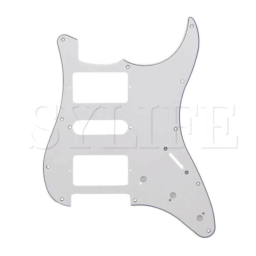 Белая Гитара 3PLY HSH 2 Humbucker Pickguard H-S-H