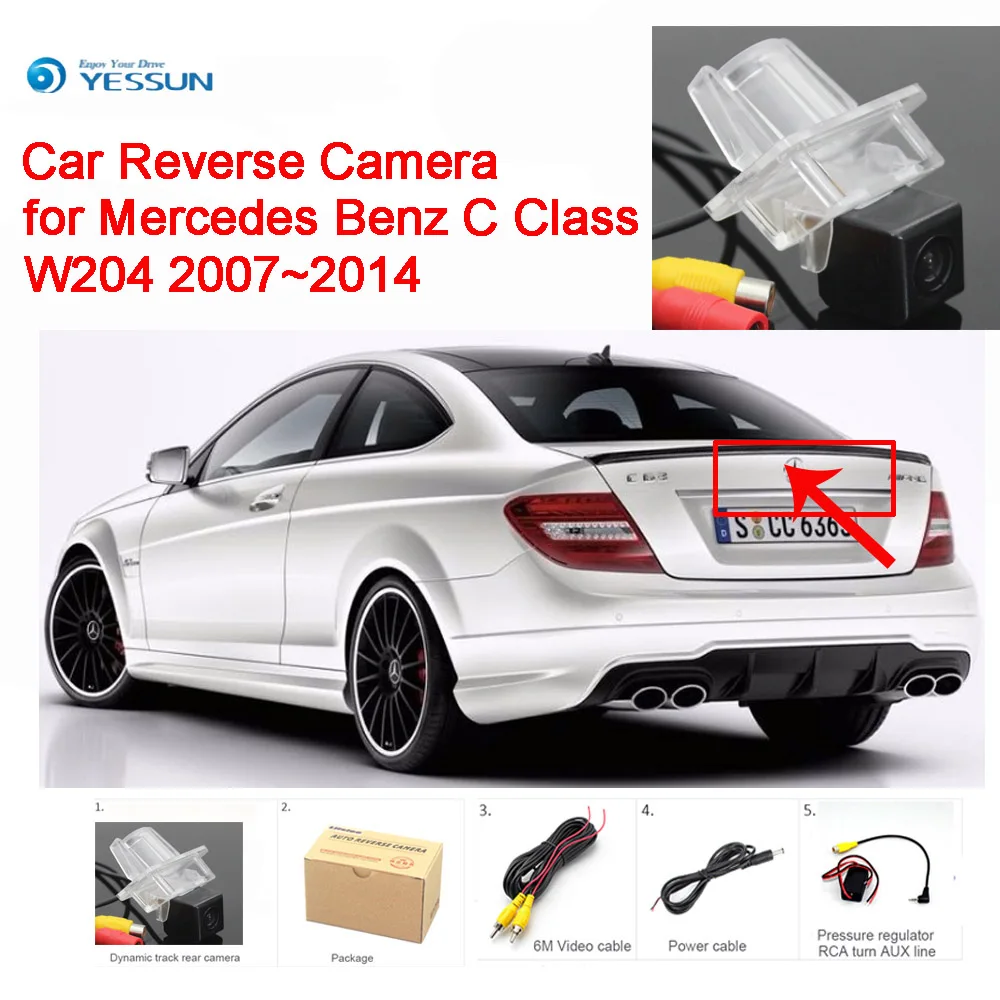 YESSUN для Mercedes Benz C Class W204 5D 4D W207 2007 ~ 2014 Автомобильная камера заднего вида парковки