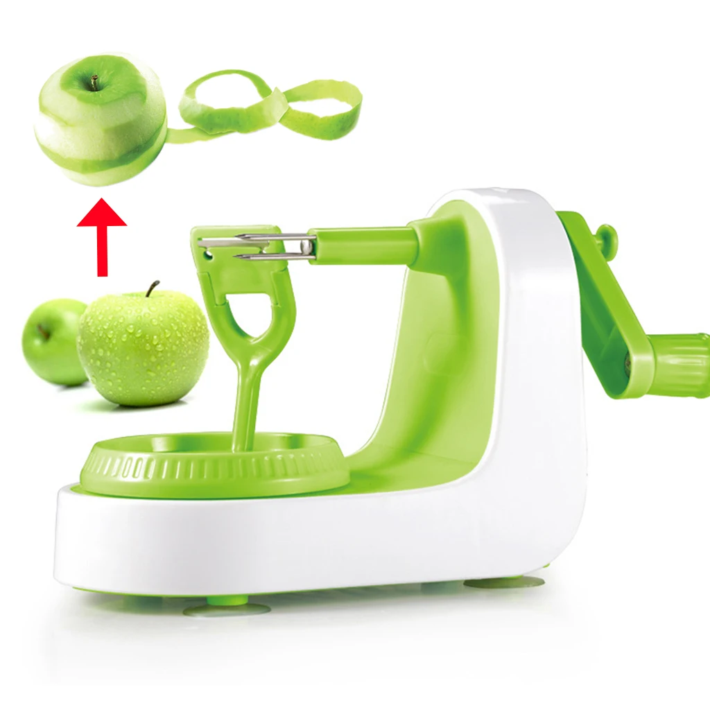 Creative Vegetable Fruit Tools Apple Peeler Multifunctional Manual Fruit Peeler Machine Cutting Apple Kitchen Accessories Green