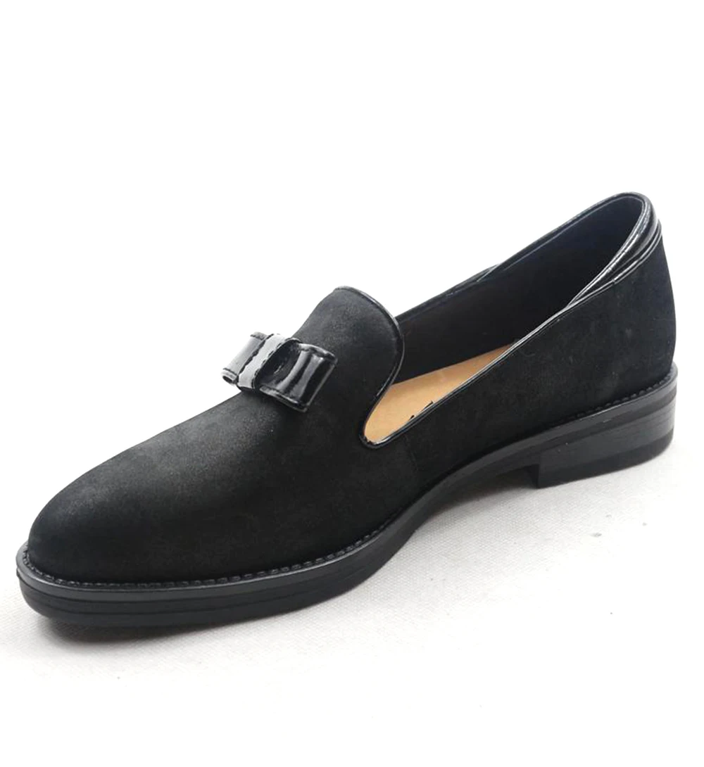 Классические женские качественные туфли на плоской подошве; роскошные черные туфли из натуральной кожи в стиле ретро с круглым носком; мягкие туфли на низком каблуке; повседневные модные туфли без застежки на плоской подошве; 1