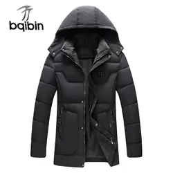 2018 новые теплые парки Для мужчин зимние куртки пальто с капюшоном Повседневное человек хлопок-стеганая куртка ветрозащитные пальто Для