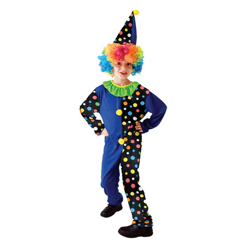 New Children`s Stage Performance Naughty Circus Halloween Cosplay Clown