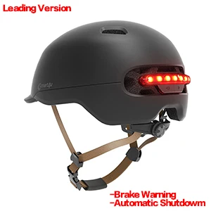 Smart4u SH50 водонепроницаемый велосипедный шлем умный Мужской Женский Детский велосипедный шлем задний светодиодный светильник велосипедный скутер - Цвет: black