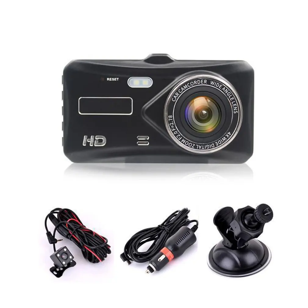 

Bt100 Dual Lens Car Dvr New 4.0 Inch Ips Touch Screen 170 Degree Shooting Angle Driving Recorder Full Hd 1080p