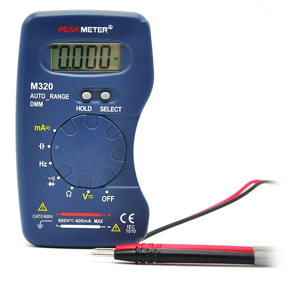 

M320 Pocket Size Digital Multimeter AC / DC Voltage Current Resistance Multitester High Quality Portable Meter Multi Tester