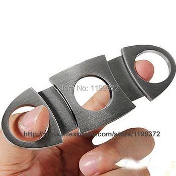 

50 X Free Shipping New Pocket Stainless Steel Cigar Cutter Knife Double Blades Scissors Shears