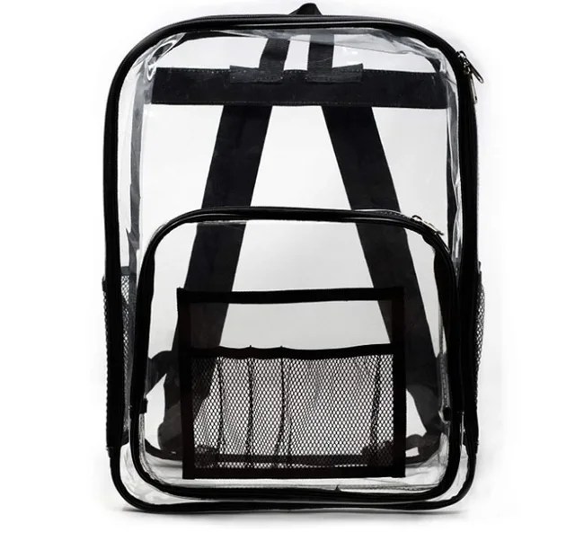 Heavy Duty Clear Transparent PVC Backpack for Adults and Students See