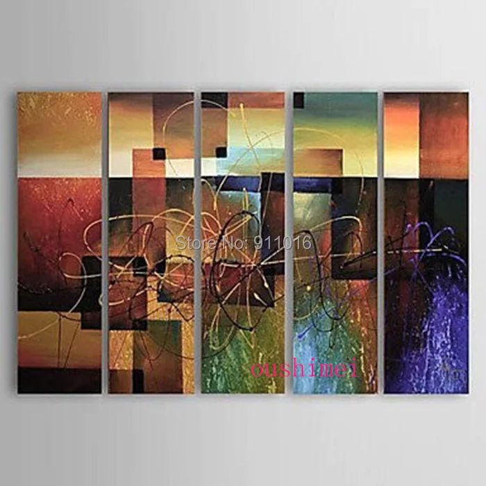 

Hand Painted Abstract Paintings For Living Room Wall Decor Group of Oil Painting On Canvas Pictures On The Wall Craft