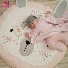 Милое напольное одеяло для ползания, коврик для новорожденных, коврик в виде кролика, медведя для фотосъемки, коврик для ползания, украшение детской комнаты