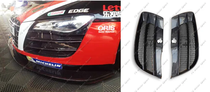 

Car Accessories Carbon Fiber OEM Front Bumper Side Air Duct Grille 2pcs Fit For 2008-2015 R8 V8 V10 Front Air Duct