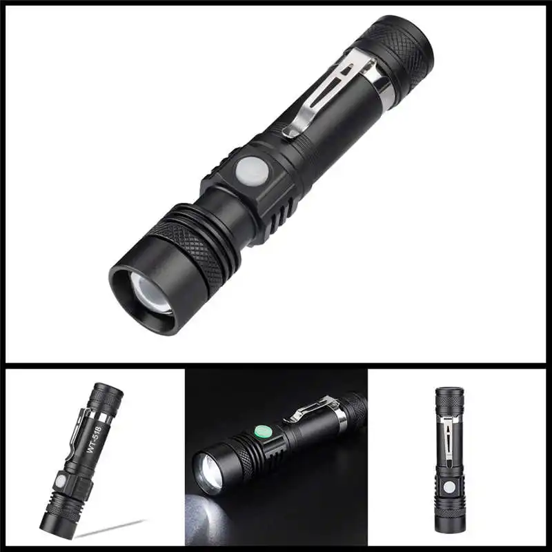 

Super Bright XM-L T6 LED 3Modes Zoomable Flashlight Aluminum Torch led flashlight 18650 lanterna led t6 fanatic #3S26