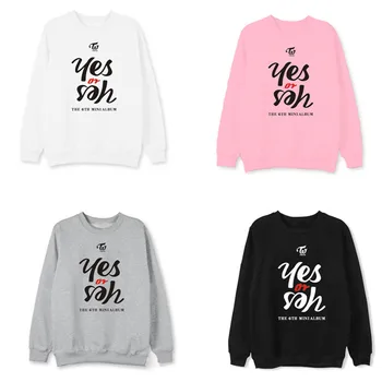 

TWICE Sweater Mini 6 Series Yes Or Yes With The Round Neck Men And Women Head And Velvet Dropshipping