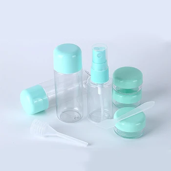 

RANMEI 8pcs/set Mini Spray Refillable Bottles Kit Cream Makeup Container Empty Travel Refillable Bottles Shampoo Cream Jar
