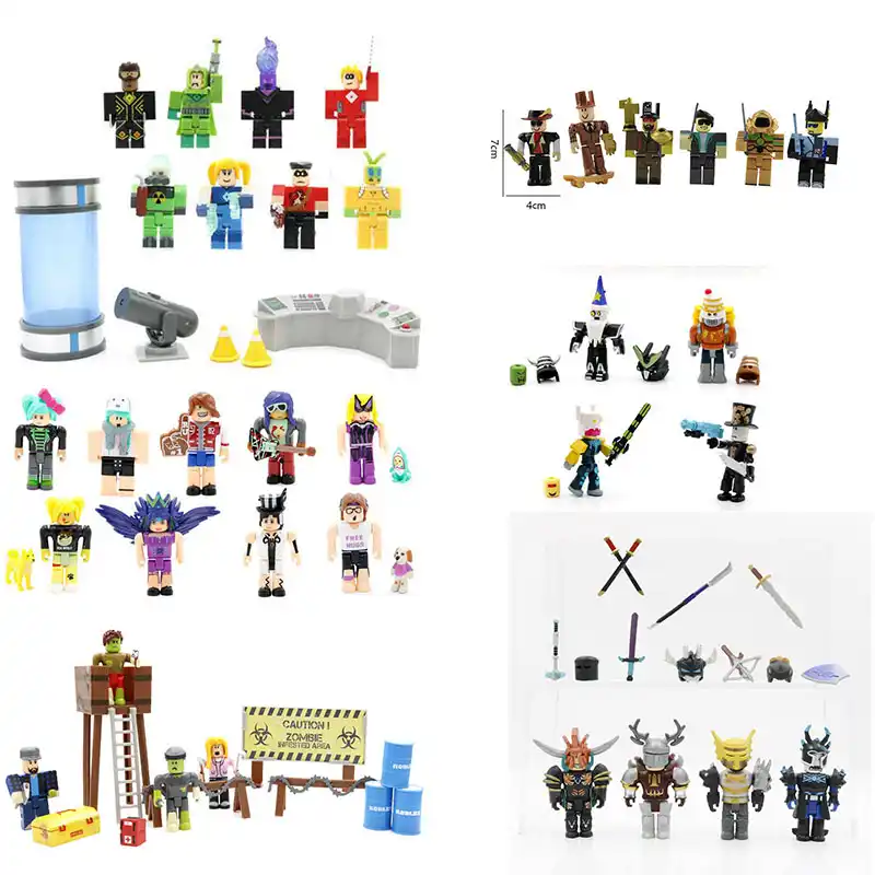 No Box Roblox Game Characters Action Figures Toys Set Opp Bag Figurine Pvc Toys Zombie Attack Legends Of Roblox Champions Toys - 