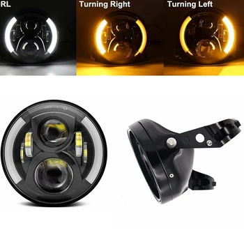 

For harley Moto Style LED Projection Headlight Kit For Harley davidson 7" Motorcycle Headlight