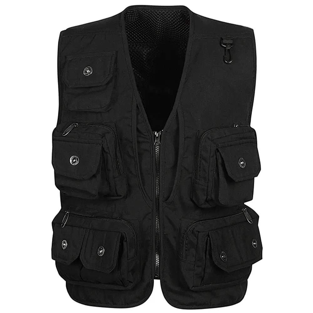 thumbnail image 5 of ¡Recién llegado! Chaleco con cámara multifuncional para hombre, ropa de verano para hombre, chalecos de viaje con múltiples bolsillos, chaqueta sin mangas, M-XXXL, 5 of 5