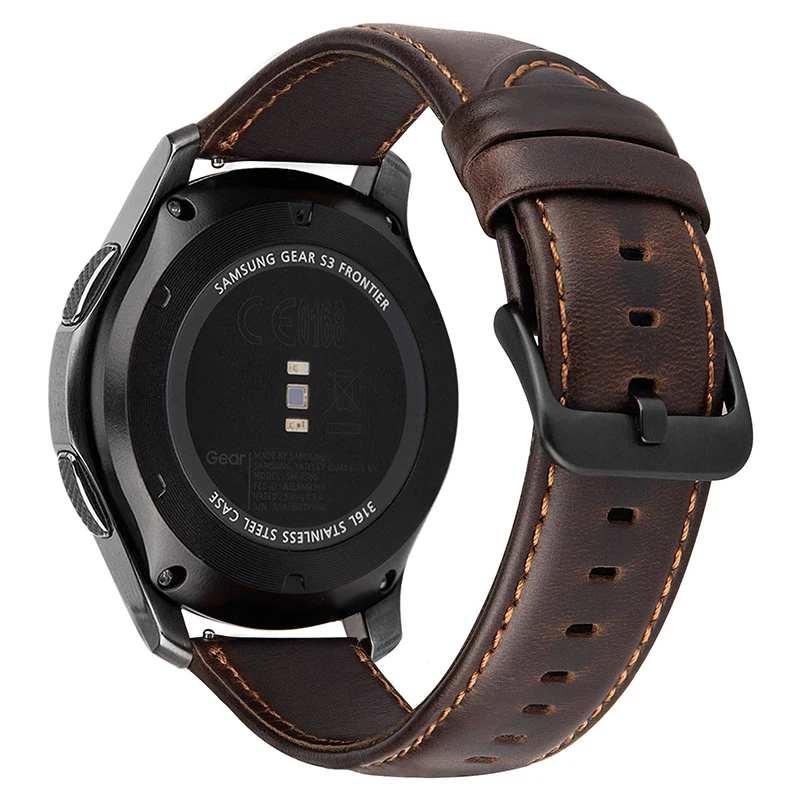 18 мм 20 мм 22 мм ремешок для samsung Galaxy Watch 42 мм 46 мм спортивный ремешок для часов кожаный ремешок для gear S2 S3 frontier Классический