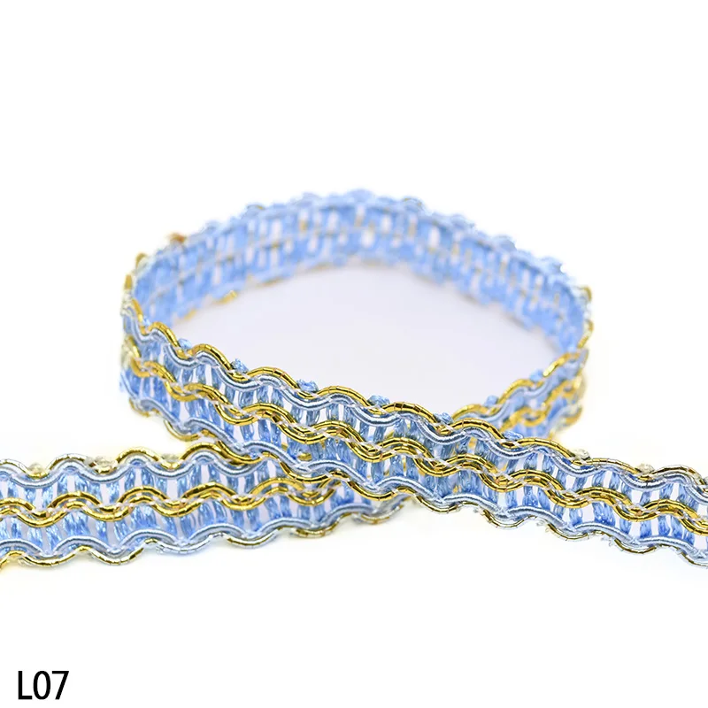 12 м кружевная отделка, тканевая лента, изогнутое кружево, сделай сам, Швейные Аксессуары для штор, сороконожка, плетеное кружево, Свадебное Ремесло, украшение для дома, вечерние украшения - Цвет: L07