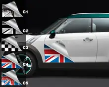 2 X decoración de la puerta lateral del coche pegatina y calcomanías para mini Countryman cooper R50 R52 R53 R56 R58