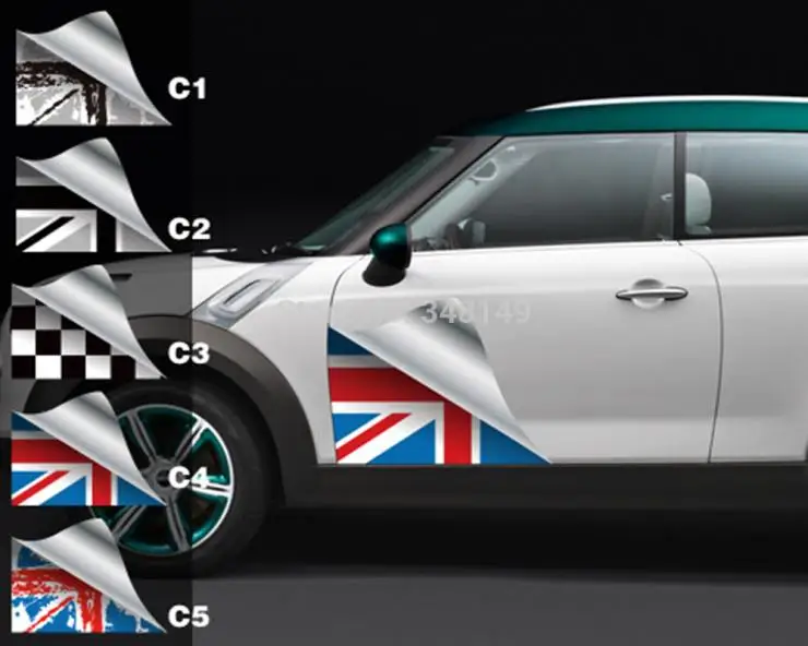 

Aliauto 2 X Car-styling Side Door Sticker And Decals Accessories For Mini Cooper Countryman R50 R52 R53 R58 R56