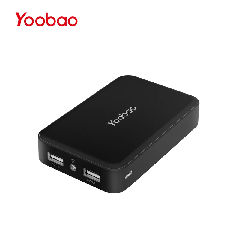 Yoobao mi ni power Bank, 10000 мА/ч, портативное зарядное устройство, внешний аккумулятор для samsung S8, для Xiaomi mi, телефона - Цвет: Black