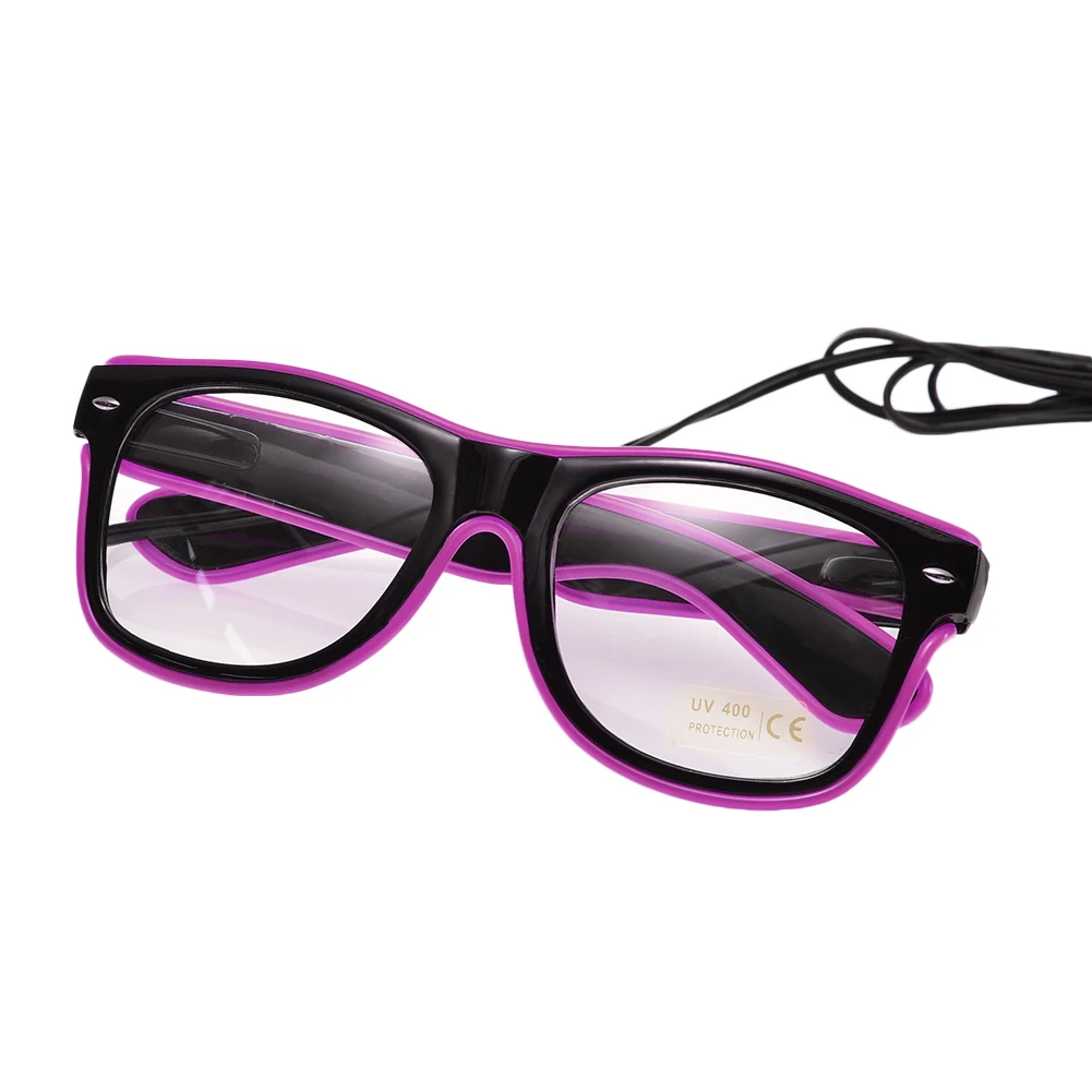 7 цветов мигающего освещения el провода Led очки световой вечерние декоративное освещение очки подарок яркие вечерние солнцезащитные очки для женщин