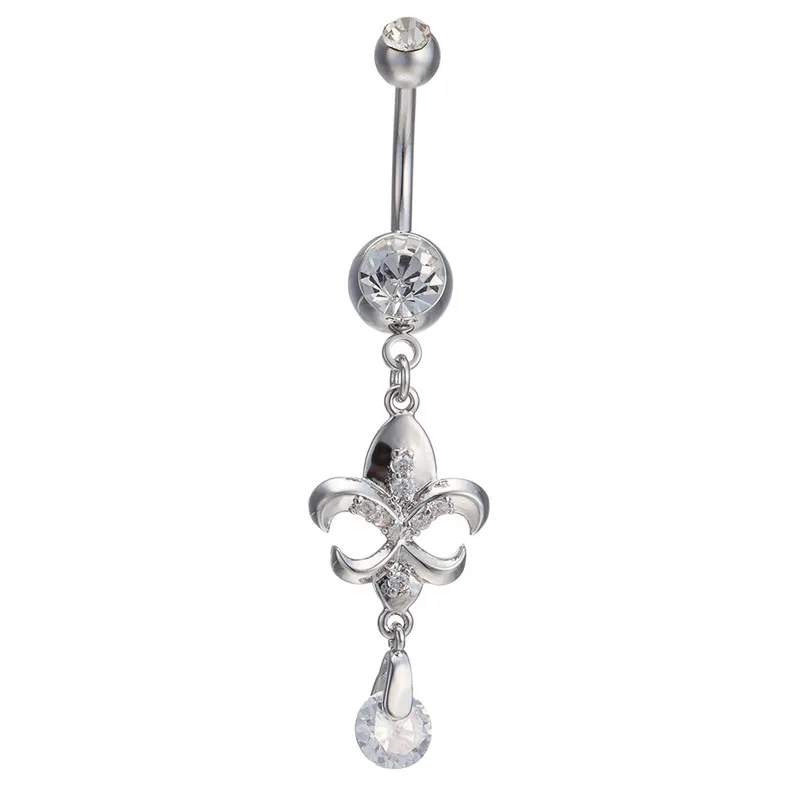 New Stainless Steel Navel Buckle Piercing Ombelico Navel Ring Long Body