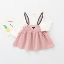 

Spring New Girl Dresses Long Sleeve Cute Children Rabbit Party Princess Dress Kids Girls Dress Toddler Girls Clothing Vestidos
