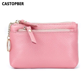 

Fashion Designer Women Zipper Mini Coin Purse For Key Money Pouch Genuine Leather Cowhide Key Wallets For Men Unisex Famous Bags