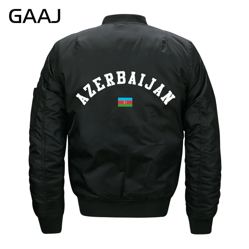 

GAAJ Print Azerbaijan Flag Jackets Men Clothes O Neck Jacket Autumn Baseball Fleece Plus Size Fashion Parka Windbreaker