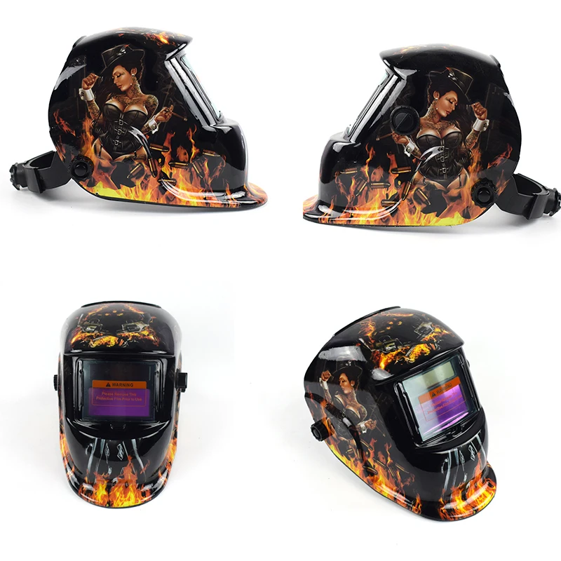 Auto Darkening Welding Helmet Electric Welding Mask Solar Powered Grinding Polish Safety Protective Welder Goggles Cap Working