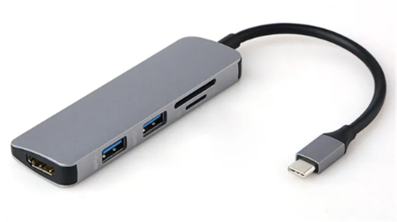 5 in1 USB-C до 4 K HDMI USB 3,0 SD устройство для считывания с tf-карт 5 в 1 USB-C Тип C расширитель концентратора 30A14 - Цвет: B
