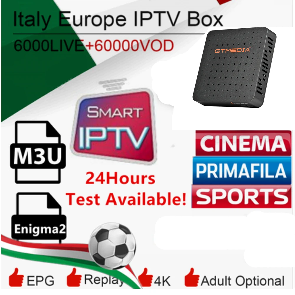 

GTmedia iFire IPTV Set Top Box French Spain Italy Arabic IPTV Dutch Subscription Wisdom Support m3u enigma2 mag250 Smart IPTV