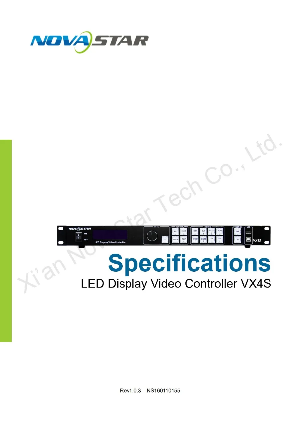 LED Display Video Controller VX4S Specifications-V1.0.4_00