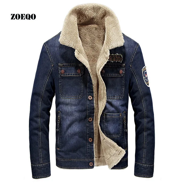 

Man Jacket and Coats Brand Clothing New Warm Denim Jackets Mens Jeans jacket Winter Thicken Denim Coat Men Outwear Male 4XL