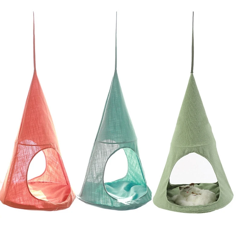 

1piece Linen Cat Hanging Beds Pet Hammocks Cat Supplies Mats Comfortable Hanging Beds Dog Bed Cushions Rabbit Hammocks