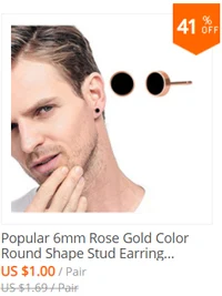 Fashion Stainless Steel Jewelry Minimalist Stainless Steel Earring For Men Rose Gold Gold Silver Three Colors Ear Stud For Gift