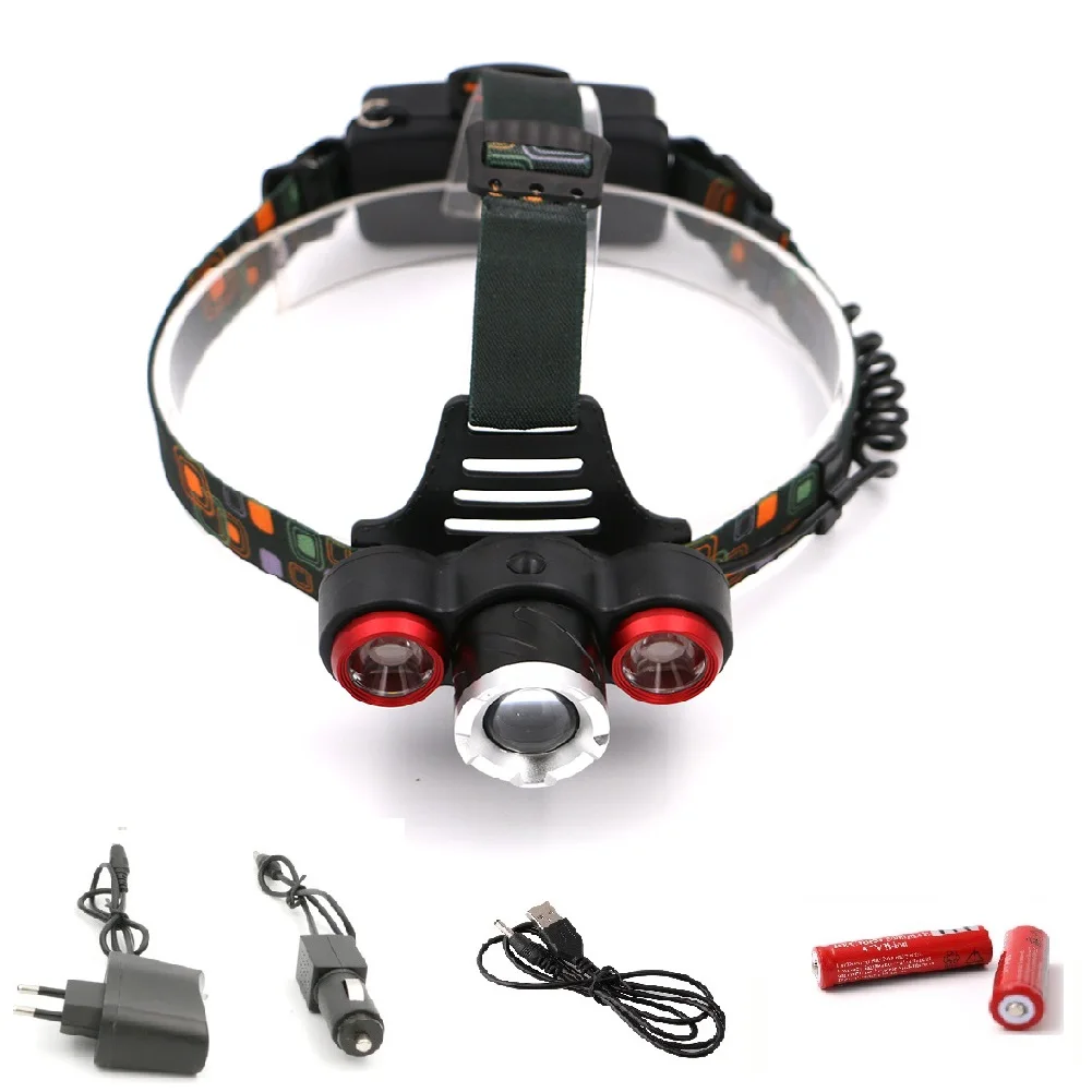 Фонарь налобный Sanyi XML T6 4 режима 2 * R2 18650|Налобные LED-фонари| |