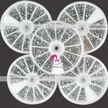 shipping-2mm Грановитая круглый прозрачный Дизайн ногтей со стразами A_Grade 132000 шт. Дизайн ногтей украшения со стразами+ колесо